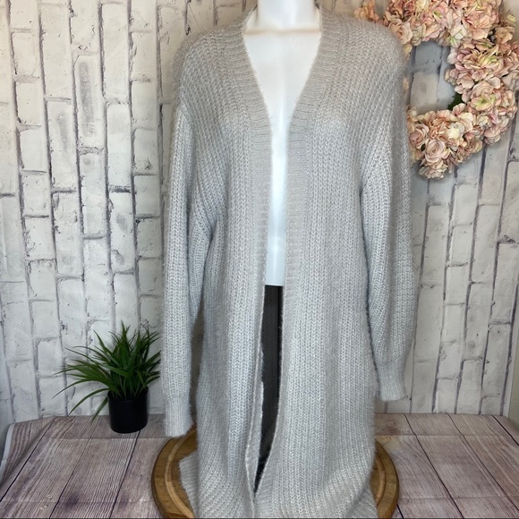 NWOT 21 Main gray soft duster cardigan Large - Picture 2 of 11